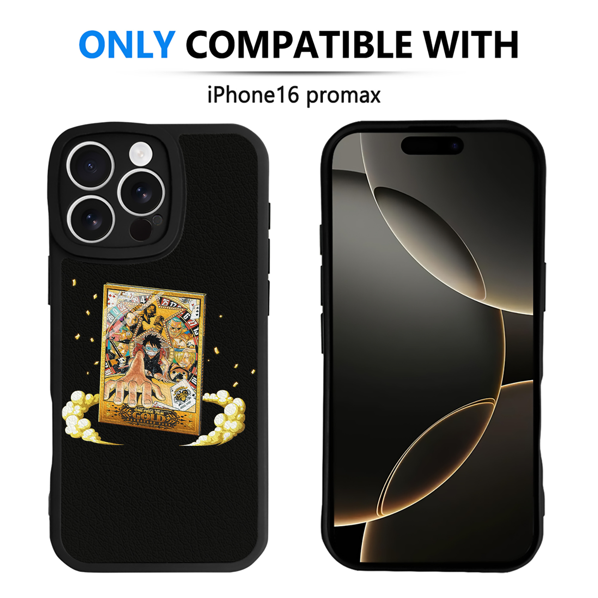 （画像用） ワンピース モンキー・D・ルフィ ONE PIECE Monkey D. Luffy 【iPhone 16シリーズ対応】シリコンスマホケース（レザー調） 材質：シリコン
